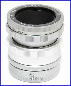Leitz Canada Elmar 3.5/65mm chrome Visoflex lens with 16464 K Mount