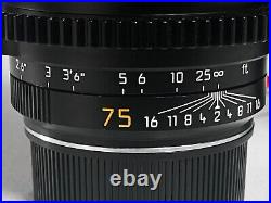 Leitz Cine 75mm M 0.8 f/2.0 Full Frame M-Mount Lens