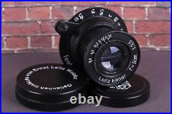 Leitz Elmar (3.5/50mm) Black RF Lens LEICA Carl Zeiss Eleitz Wetzlar EXC! M39