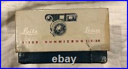 Leitz (Leica) 11108 Summicron-M 35mm 2/35 35mm f2 Lens Goggles Germany 1963