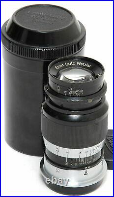 Leitz Leica Elmar 4/9cm black/chrome screw mount 15 blades