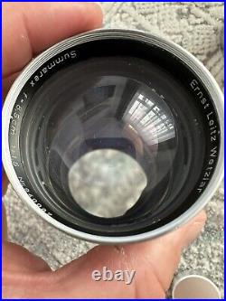 Leitz Leica Summarex 8.5cm f/1.5 LTM M39 Lens original Leitz Hood