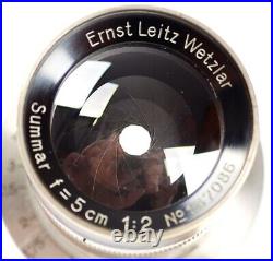 Leitz Rigid Nickel Summar 2/5cm M39 Screw Mount Very Early No. One of first Made