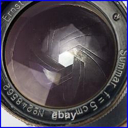 Leitz Summar 50mm f/2 Collapsible Lens Leica Screw L39 CLA'd, SEE DESC