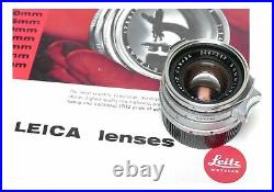 Leitz Summilux 11.4/35 mm Steel Rim Rare lens M2 camera cased set