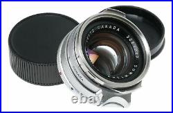 Leitz Summilux 11.4/35 mm Steel Rim Rare lens M2 camera cased set