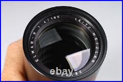 Leitz Wetzlar 180mm 14.0 Elmar-r 3 Cam Telephoto Lens With Leitz Caps