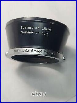 Leitz Wetzlar Summicron 5cm / Summaron 3.5cm Leica Camera Lens Shade Hood