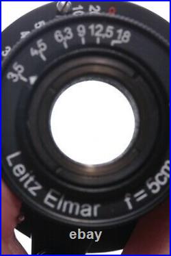Lens Leitz Elmar 3.5/50 mm RF M39 Zeiss Eleitz Wetzlar, Rangefinder black