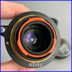 Lens Leitz Elmar 3.5/50 mm black and orange RF M39 LEICA Zeiss