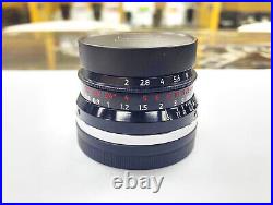 Light lens lab Lens 35mm F2 F/2 black paint Leica Summicron M Eight Element M6
