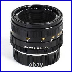MINT- Leica Leitz Canada Summicron-R 50mm f2 E55 3-Cam R Mount Lens #5317