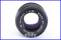Minolta M ROKKOR 90mm f/4 G by LEITZ for M-mount withHood From JapanExc+ #581A