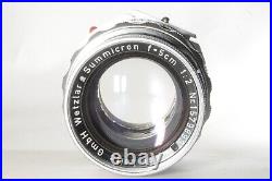 Near Mint Leica Leitz Summicron M 50mm 50cm f/2 Rigid Chrome Lens From JAPAN