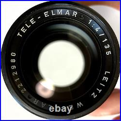 Near Mint Leica Leitz Wetzlar Tele-Elmar M 135mm F4 MF Lens from Japan