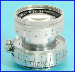 SUMMICRON 50mm F2 LEICA Summicron f=5cm 12 Lens made by LEITZ Wetzlar in 1955