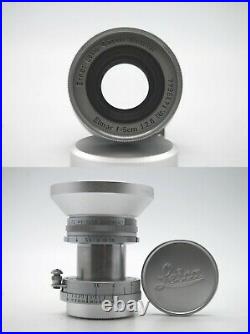 Serviced N MINT+ with Hood Leica Leitz Elmar 5cm 50mm f/2.8 L39 Lens from Japan