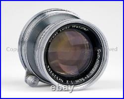 VERY RARE Leitz Leica Summicron 50mm f/2 FIRST BATCH 920xxx 1951 RADIOACTIVE