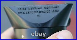 VINTAGE LEITZ WETZLAR ELMARIT-R BLACK LENS F2.8 28mm & BLACK LENS HOOD #12509