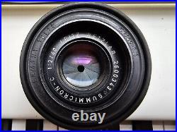 Vintage 1970s Leica Summicron-C 40mm f2 Germany. Hood. Caps